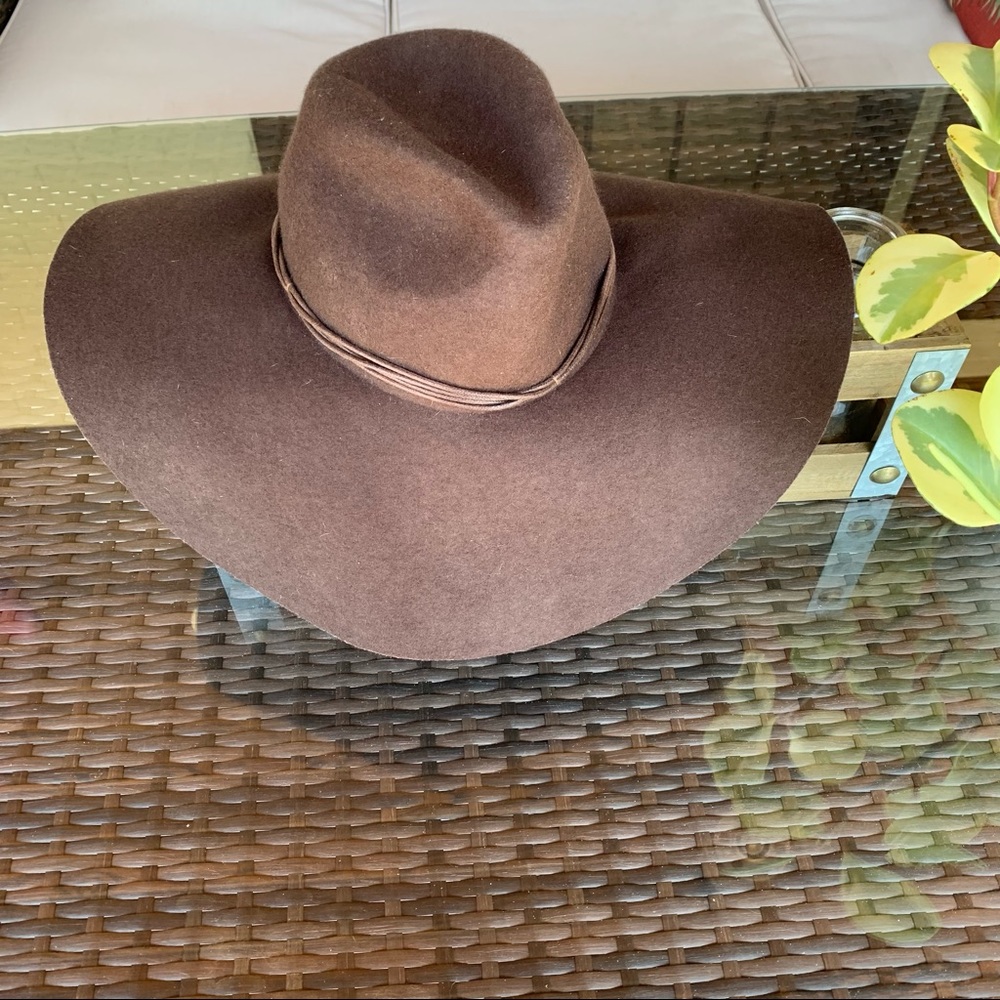 Dark Brown Mocha Felt Hat American Eagle